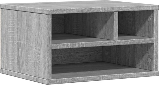 Printerkastje 3-laags 50x40x76 cm bewerkt hout bruin eiken Printerkastje 3-laags 50x40x76 cm bewerkt hout bruin eiken