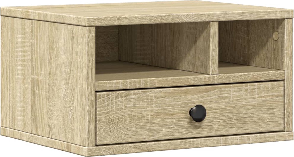 vidaXL - Printerkastje - 40x32x22,5 - cm - bewerkt - hout - sonoma - eikenkleurig