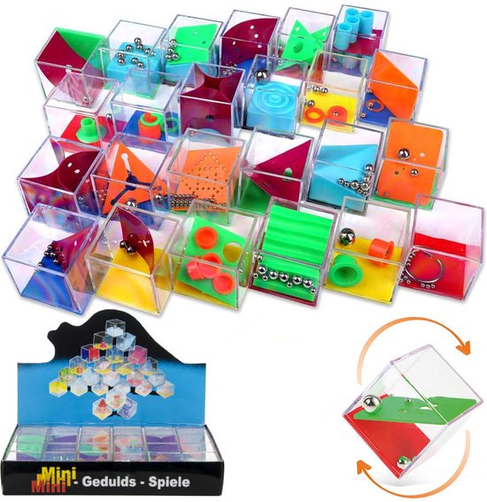 Decopatent Cadeaux à distribuer 24 PCS Patience Games Cube - Cadeaux à distribuer pour les enfants - Klein Jouets