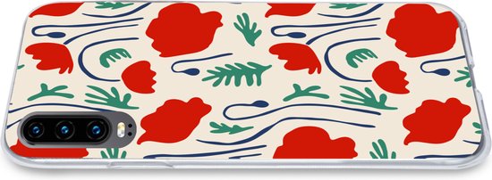 Coque Huawei P30 - Fleurs - Rose - Motifs - Coque de téléphone en Siliconen