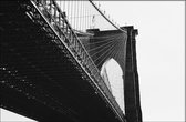 Walljar - New York - Brooklyn Bridge IIII - Muurdecoratie - Poster met lijst