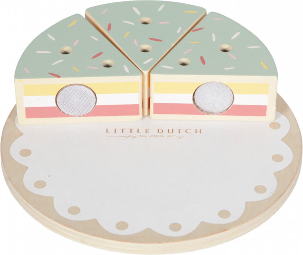 Gâteau d'anniversaire XL et accessoires en bois, Little Dutch - La