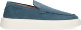 Sacha - Heren - Blauwe suède loafers met witte zool - Maat 43