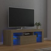 Decoways - Tv-meubel met LED-verlichting 120x35x40cm sonoma eikenkleurig