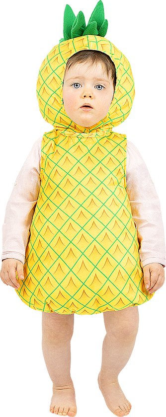 FUNIDELIA Ananas kostuum voor baby - 6-12 mnd (69-80 cm) - Geel