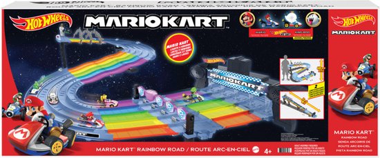 Hot Wheels Mario Kart Regenboogbaan- Speelgoed auto racebaan