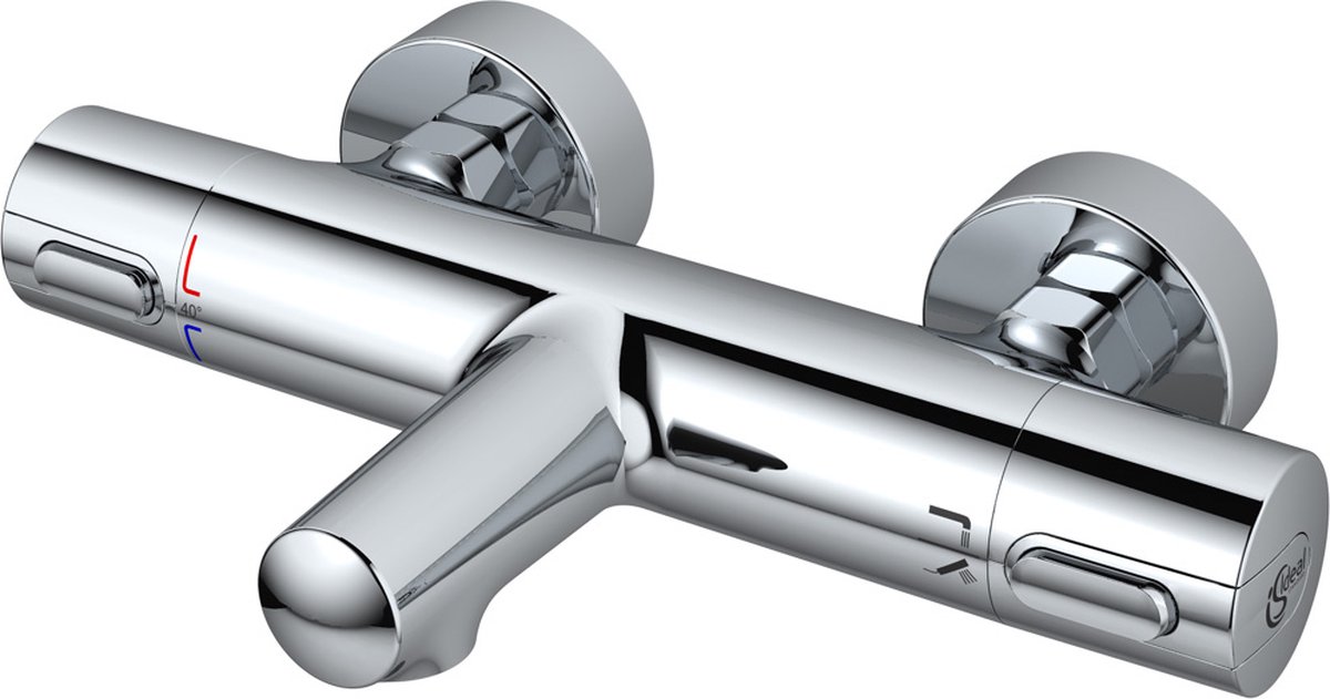 Ideal Standard CeraTherm 100 badkraan thermostatisch met omstel en koppelingen chroom