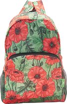 Eco Chic - Backpack - B09GN - Green - Poppies