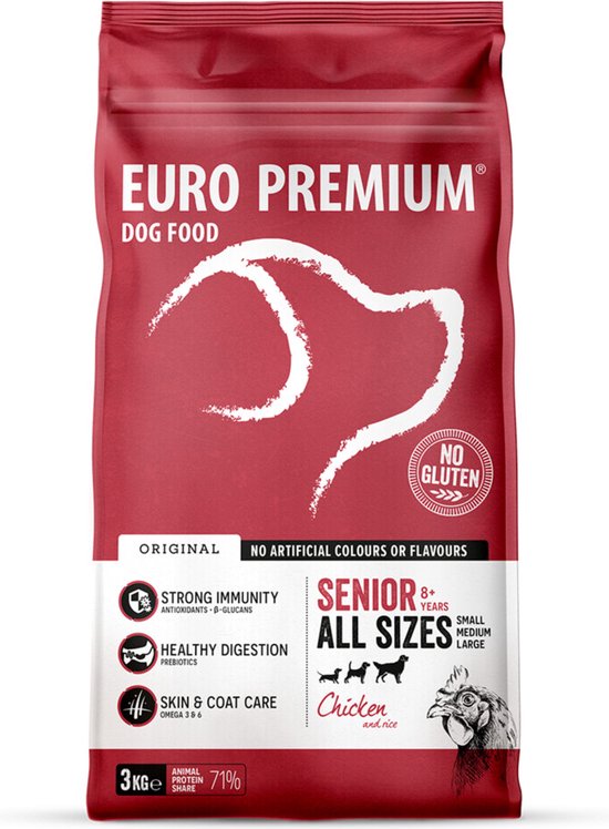Euro Premium Senior Chicken & Rice 3 kg - Hond