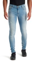 Purewhite - Jone 524 Damage Heren Skinny Fit   Jeans  - Blauw - Maat 27