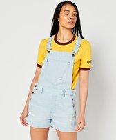 Superdry Vintage Dungaree Korte Broek Grijs L Vrouw