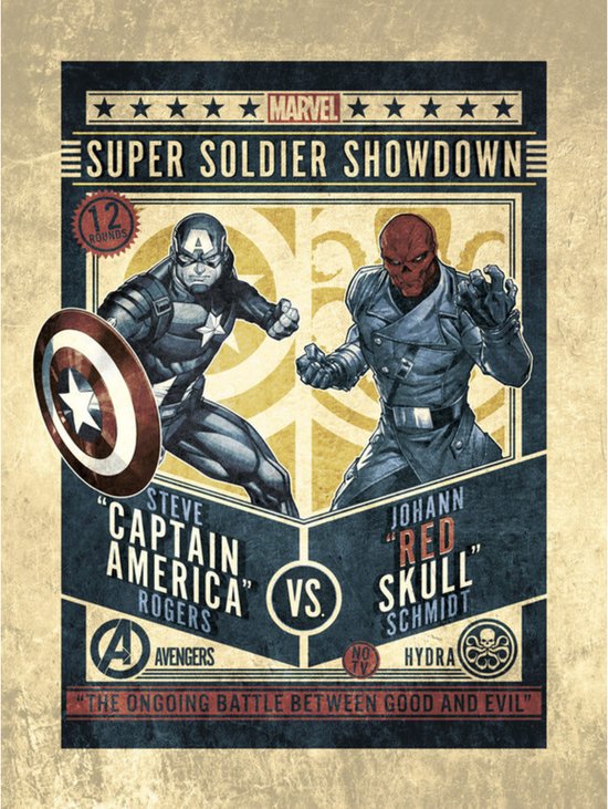Marvel Comics: Captain America VS Red Skull Print