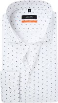 Seidensticker - SF Overhemd Wit Dessin - 42 - Heren - Slim-fit