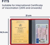 kwmobile hoesje voor vaccinatieboekje - Hoes voor vaccinatiebewijs - 93 x 130 mm - Omslag voor het gele boekje - Verschillende kleuren