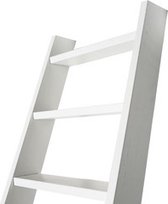 Houten bibliotheektrap |   wit beuken - 16 treden (304 cm)