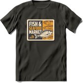 Vissen T-Shirt | Grappig Verjaardag Vis Hobby Cadeau Shirt | Dames - Heren - Unisex | Tshirt Hengelsport Kleding Kado - Donker Grijs - XXL