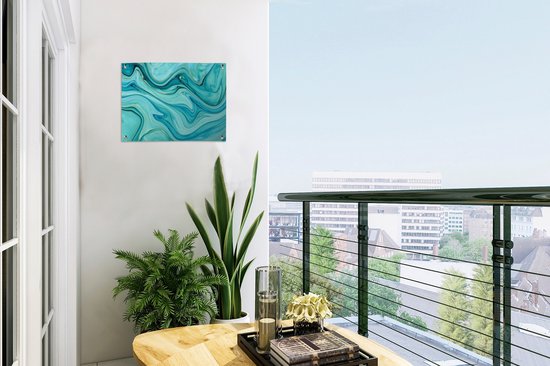 Décoration de Jardin Huile Turquoise - 40x30 cm
