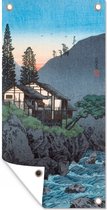 Tuinposter Schilderij - Kunst - Japans - 30x60 cm - Tuindoek - Buitenposter
