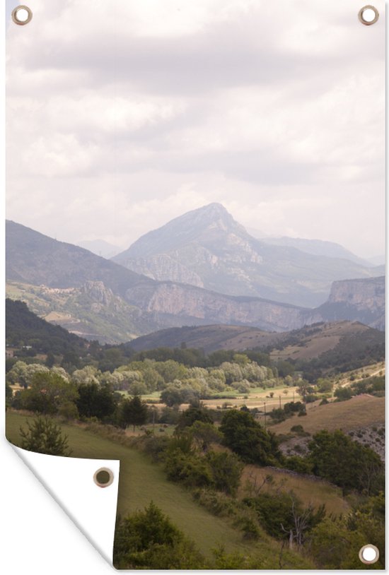 Tuindecoratie Gorge Du Verdon, Montagne de Lachens in Frankrijk - 40x60 cm - Tuinposter - Tuindoek - Buitenposter
