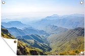 Muurdecoratie Bergketen Drakensbergen in Zuid-Afrika - 180x120 cm - Tuinposter - Tuindoek - Buitenposter