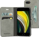 Apple iPhone 7 Hoesje - Mobiparts - Classic Wallet Serie - Kunstlederen Bookcase - Grijs - Hoesje Geschikt Voor Apple iPhone 7