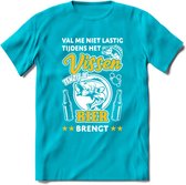 Val Me Niet Lastig Tijdens Het Vissen T-Shirt | Geel | Grappig Verjaardag Vis Hobby Cadeau Shirt | Dames - Heren - Unisex | Tshirt Hengelsport Kleding Kado - Blauw - 3XL