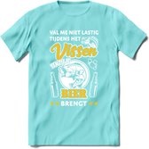 Val Me Niet Lastig Tijdens Het Vissen T-Shirt | Geel | Grappig Verjaardag Vis Hobby Cadeau Shirt | Dames - Heren - Unisex | Tshirt Hengelsport Kleding Kado - Licht Blauw - M