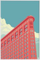 JUNIQE - Poster in kunststof lijst Flatiron Building New York City