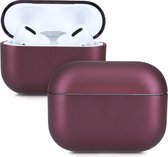 kwmobile hoes voor Apple AirPods Pro - Hardcover beschermhoes in bordeaux-violet - Voor oordopjes