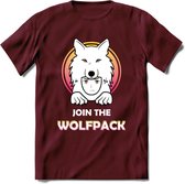 Saitama T-Shirt | Wolfpack Crypto ethereum Heren / Dames | bitcoin munt cadeau - Burgundy - XXL