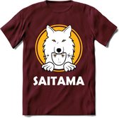 Saitama T-Shirt | Wolfpack Crypto ethereum Heren / Dames | bitcoin munt cadeau - Burgundy - L