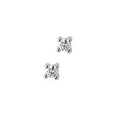 The Jewelry Collection Oorknoppen Diamant 0.14 Ct. - Witgoud
