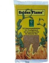 Golden Flame Aanmaakblokjes Bruin 32 Stuks