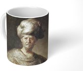 Mok - Man in Oosterse klederdracht - Rembrandt van Rijn - 350 ML - Beker