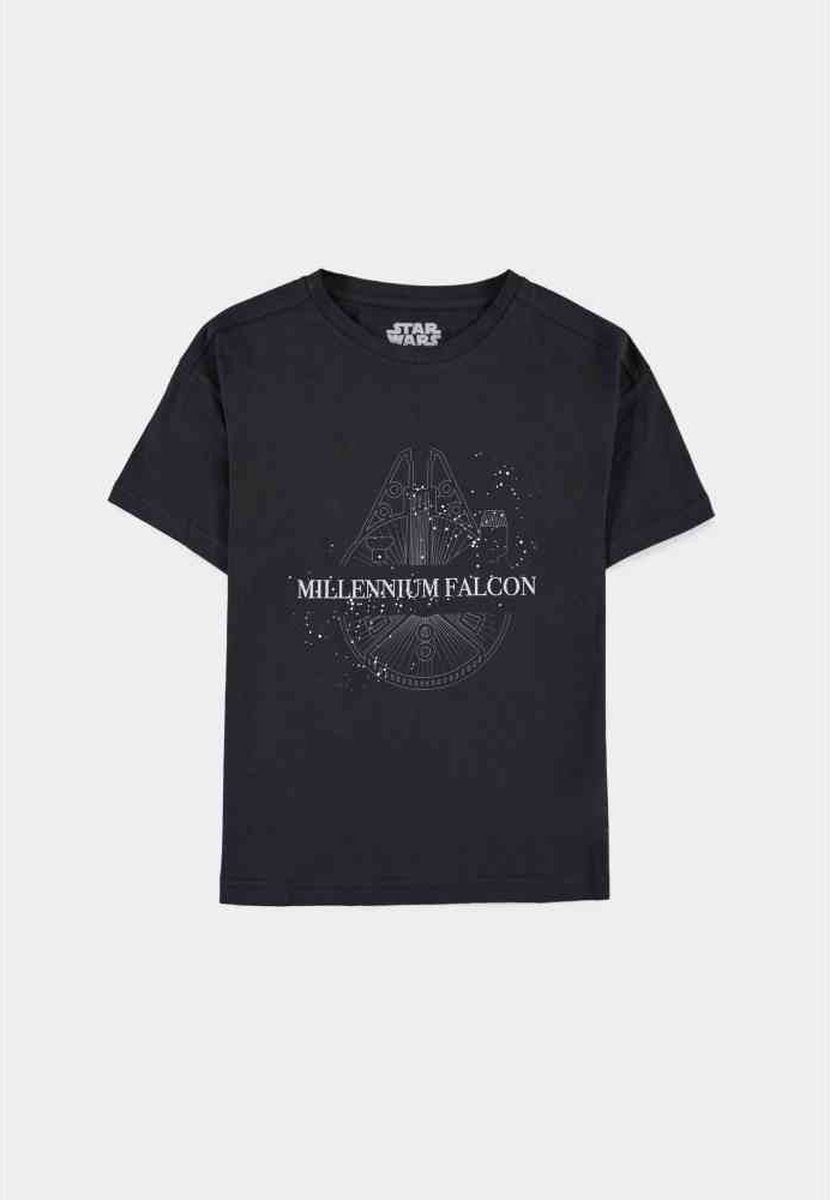 Disney Star Wars Kinder Tshirt -Kids 122- Millennium Falcon Zwart