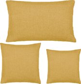 JEMIDI Housses de coussin de coussin Housses de coussin Aspect lin Housses de coussin Housses de coussin Jaune Taille 60x40cm