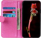Mobigear Glitter Bookcase Hoesje - Geschikt voor Honor 9X - Roze
