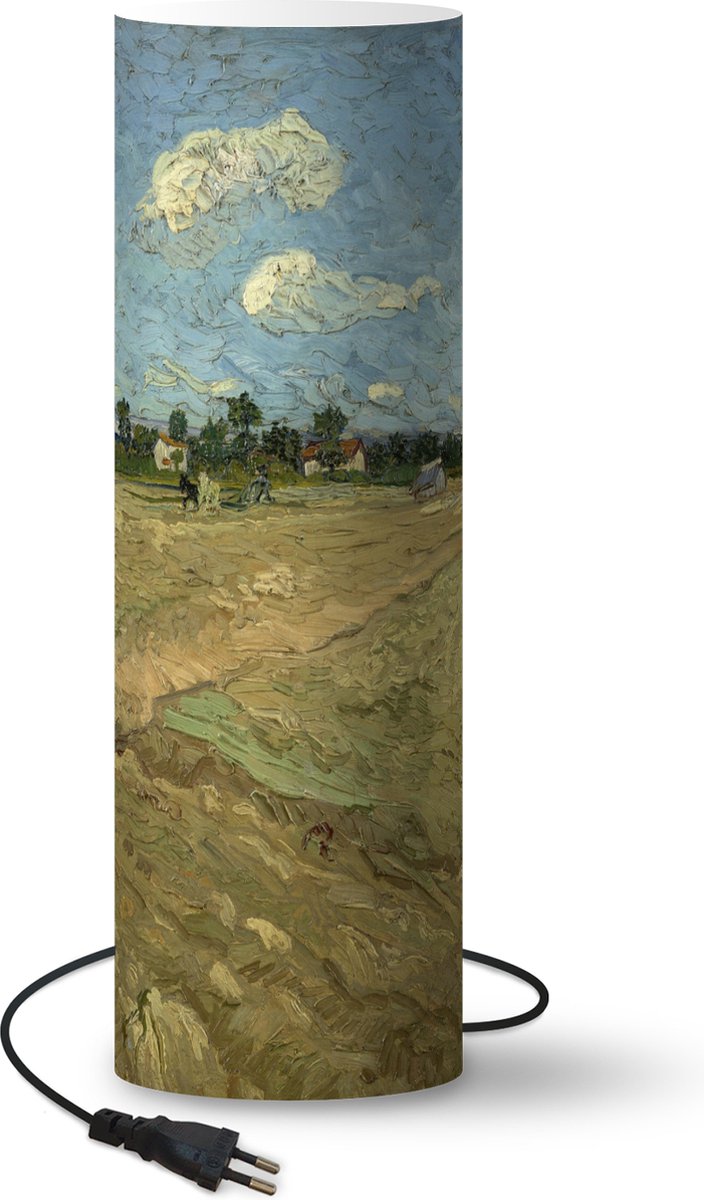 Lamp - Nachtlampje - Tafellamp slaapkamer - Geploegde akkers - Vincent van Gogh - 60 cm hoog - Ø19.1 cm - Inclusief LED lamp