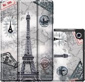 Hoesje Geschikt voor Lenovo Tab M10 FHD Plus 2nd Gen Hoesje Case Hard Cover Hoes Book Case - Eiffeltoren