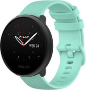 Siliconen Smartwatch bandje - Geschikt voor  Polar Ignite 2 siliconen bandje - Aqua - Strap-it Horlogeband / Polsband / Armband