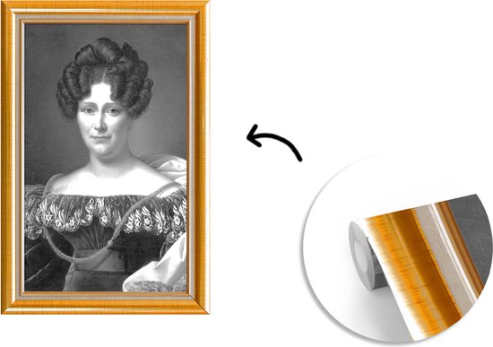 Papier Peint - Papier peint photo Oeuvre - Peintre - Cadres - Goud - Largeur 160 cm x Hauteur 240 cm