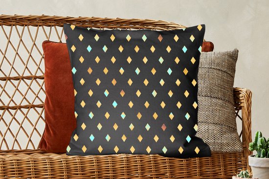 Coussins décoratifs - Oreillers Salon - 60x60 cm - Motifs - Or - Diamant