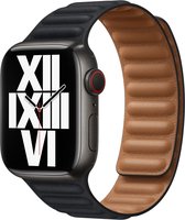 Fonu Leather link Apple Watch 1-7 series 38-40-41mm bandje - Middernacht