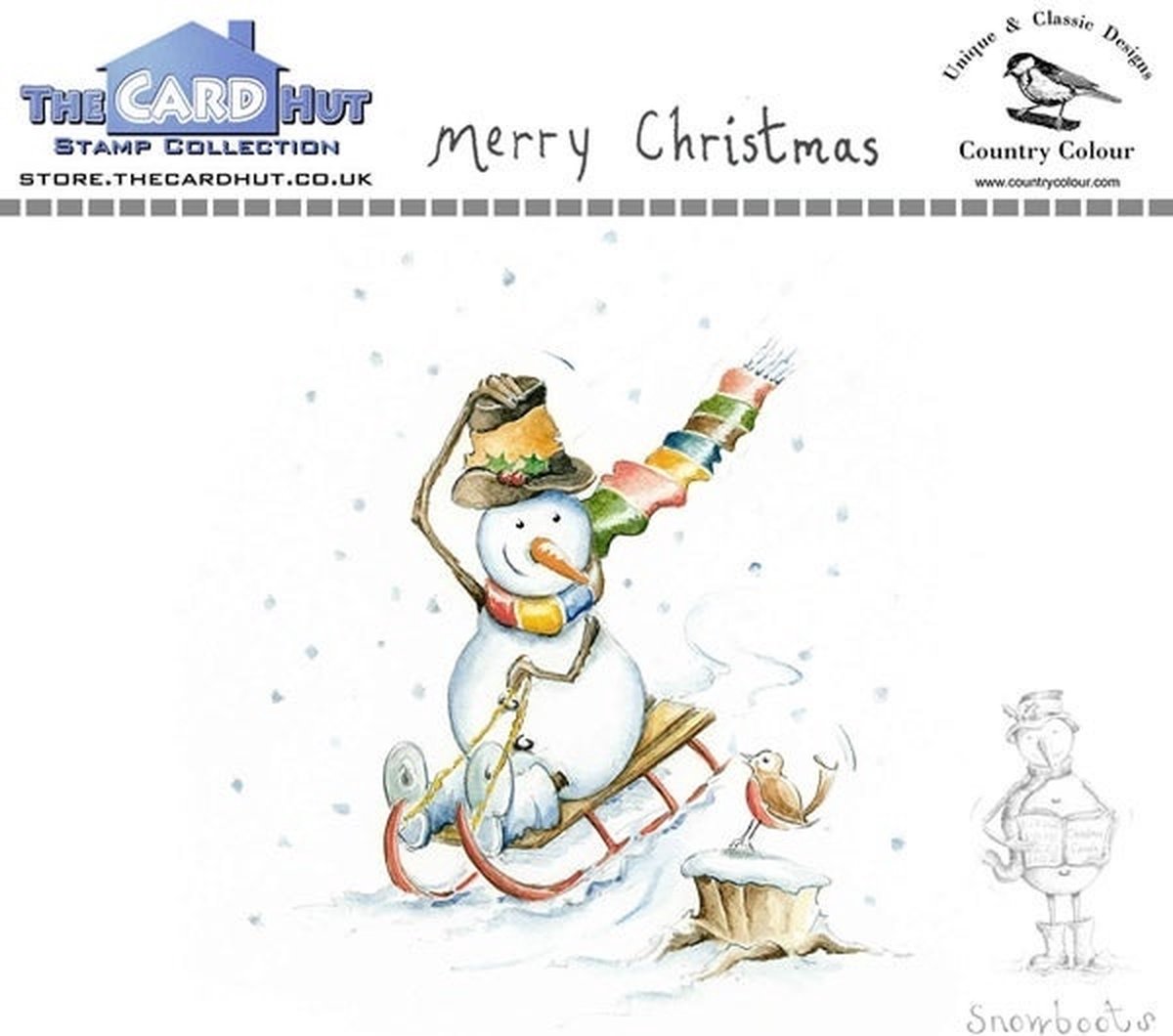 Snowboots: Merry Christmas Clear Stamps (CCSBMC) (DISCONTINUED)
