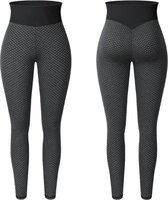 Sportlegging dames Large – legging dames meisje - Tiktok legging – Zwart