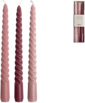 Dinerkaars swirl 25cm roze - set 3 stuks - Gusta®