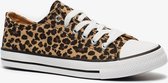 Canvas dames gympen met luipaardprint - Bruin - Maat 42