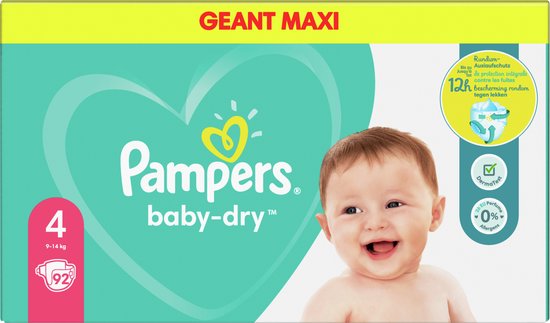 Pampers Baby Dry Luiers - Maat 4 - Mega Pack - luiers | bol.com
