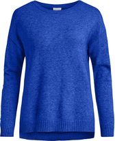 Vila Trui Viril High Low L/s Knit Top - Noos 14056511 Mazarine Blue Dames Maat - L