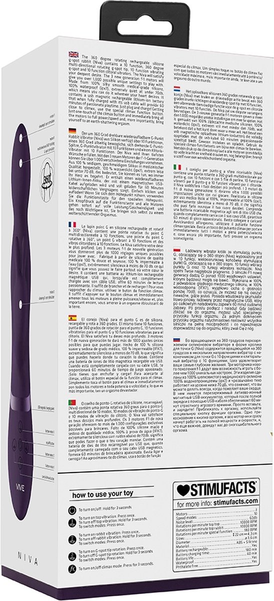 Niva - Purple - Vibrator - Sex toy - Vibrators voor vrouwen — cadeau in Cadeau-ideeën - foto 7